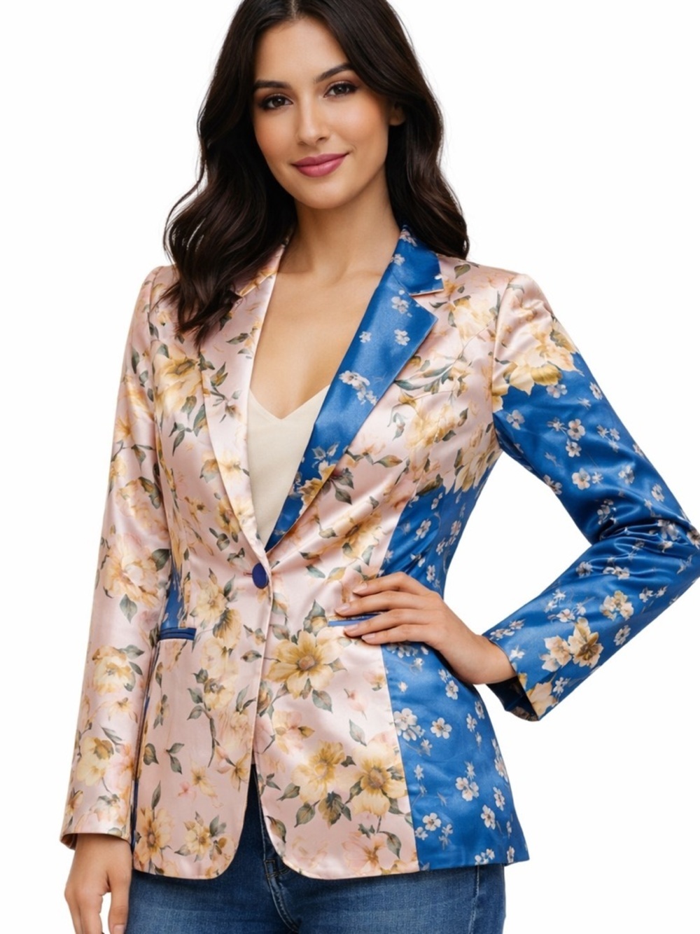 Johnny Was Lainey Floral Print Silk Jacket NWT
